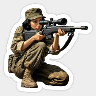 Sniper Girl Sticker